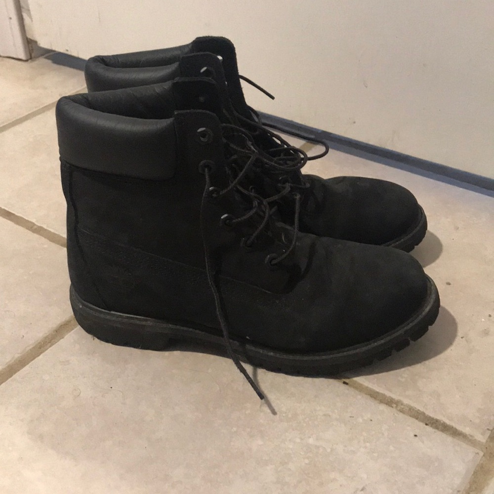 Black Timberland boots